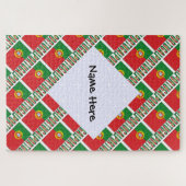 Puzzle Drapeau portugais avec votre nom (Horizontal)