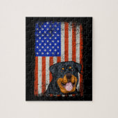 Puzzle Drapeau Rottweiler américain (Vertical)