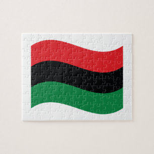 Puzzle Drapeau rouge, noir et vert