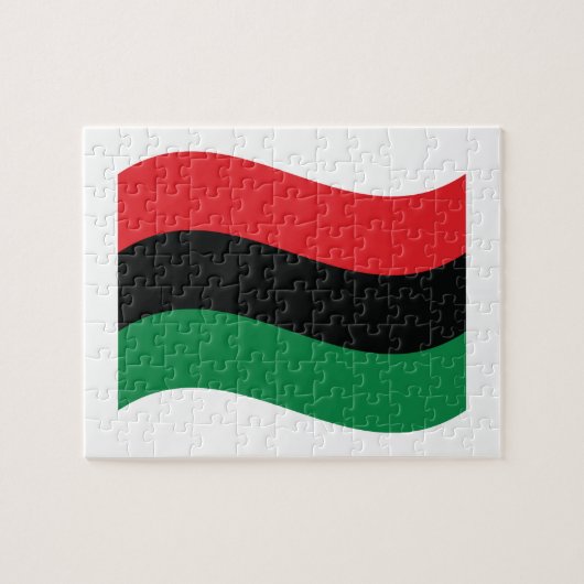 Puzzle Drapeau rouge, noir et vert (Horizontal)