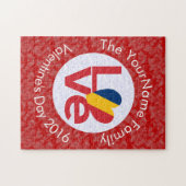 Puzzle Drapeau rouge personnalisé du Tchad LOVE (Horizontal)