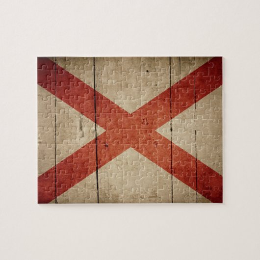 Puzzle Drapeau rude de l'Alabama (Horizontal)