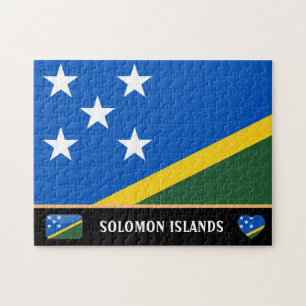 Puzzle Drapeau Salomon & Pays Salomon / Îles Salomon