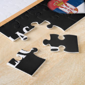 Puzzle Drapeau serbe & Serbie - pays, vacances /sports (Côté)