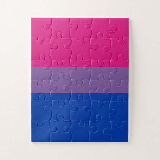 Puzzle Drapeau SlipperyJoe's Bisexual Pride lavande-rose (Vertical)