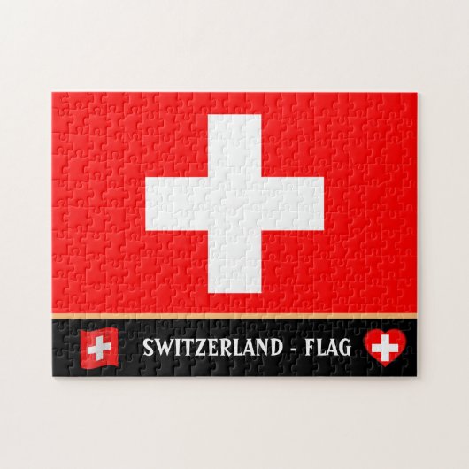 Puzzle Drapeau suisse / Suisse (Horizontal)