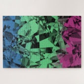 Puzzle Drapeau super Eclectique Retro Trippé Polysexuel P (Horizontal)