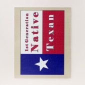 Puzzle Drapeau texan natif de 1ère génération (Vertical)
