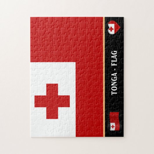 Puzzle Drapeau Tonga & Tongan / Tonga (Vertical)