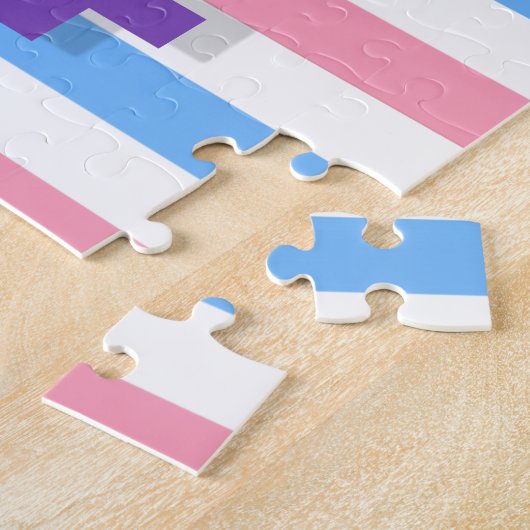 Puzzle Drapeau transgenre (Côté)