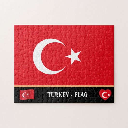 Puzzle Drapeau turc / Turquie (Horizontal)