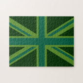 Puzzle Drapeau vert Union Jack (Horizontal)