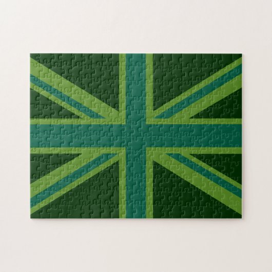 Puzzle Drapeau vert Union Jack (Horizontal)