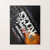 Puzzle Drapeau Vintage américain LIBERTY ROCKS (Vertical)