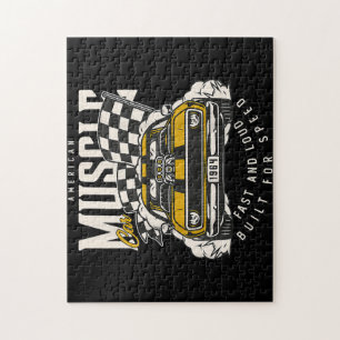 Puzzle Drapeau vintage American Muscle Car Racing