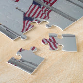 Puzzle Drapeaux américains au Washington Monument (Côté)