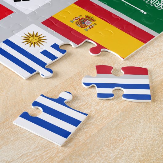 PUZZLE DRAPEAUX DE L'ÉQUIPE DE FOOTBALL 2018 (Côté)