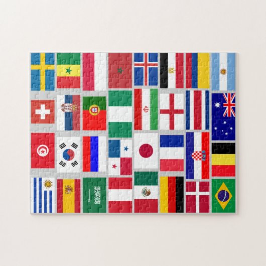 PUZZLE DRAPEAUX DE L'ÉQUIPE DE FOOTBALL 2018 (Horizontal)