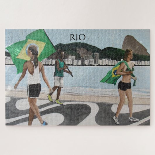 Puzzle drapeaux de plage de Rio (Horizontal)