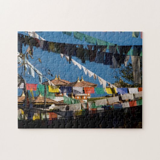 Puzzle Drapeaux de prière et chortens (Horizontal)