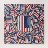 Puzzle Drapeaux des États-Unis d'Amérique (Horizontal)