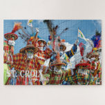 Puzzle Drapeaux des îles Vierges américaines Moko Jumbies<br><div class="desc">Drapeaux des îles Vierges américaines Moko Jumbies St. Croix Caribbean Jigsaw Puzzle avec St. Croix US Virgin Islands écrit dessus. Voici une photo vibrante de Mocko Jumbies pendant qu'ils célèbrent le Festival - Carnival Parade à Ste-Croix et tiennent le drapeau des îles Vierges américaines. Vous pouvez le garder et vous...</div>