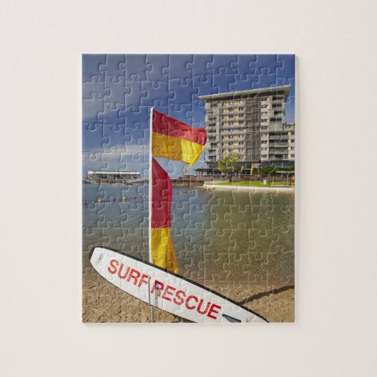 Puzzle Drapeaux et carte de secourt de surf (Vertical)