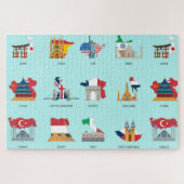 Puzzle Drapeaux et pays (Horizontal)