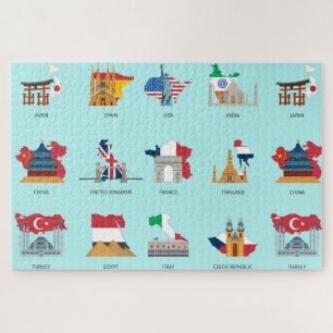 Puzzle Drapeaux et pays