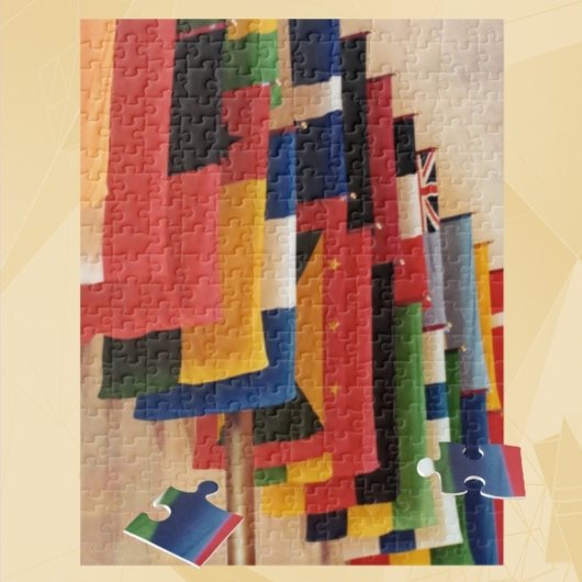 Puzzle Drapeaux internationaux du monde photographique