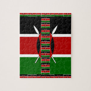 Puzzle Drapeaux miniers sans fil du Kenya Frames Art