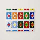 Puzzle drapeaux pour la coupe du monde au brésil (Horizontal)