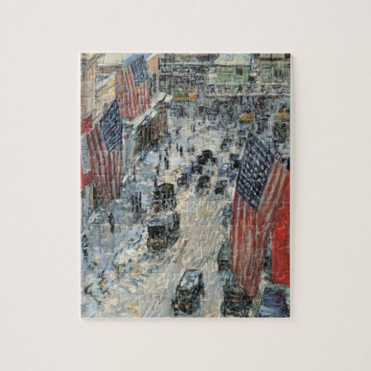 Puzzle Drapeaux sur la 57ème rue par Frederick Childe Has (Vertical)