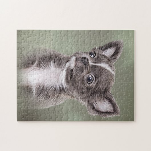 Puzzle Drawing Puppy Chihuahua (Horizontal)