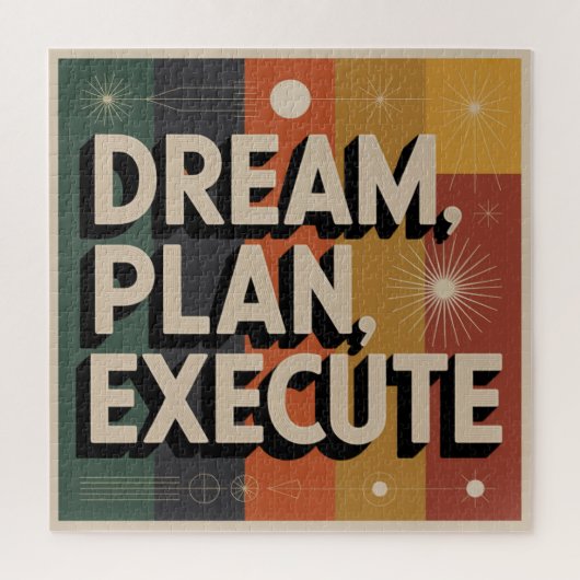 Puzzle Dream, Plan, Execute (Vertical)