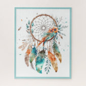 Puzzle Dreamcatcher turquoise (Vertical)
