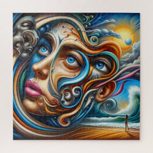 Puzzle Dreamscape Abstrait Ocean Serenity & Cosmic Wonder