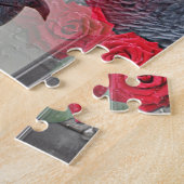 Puzzle Dreamy African Grey with Red Roses (Côté)