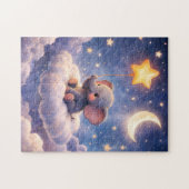 Puzzle Dreamy elephant and midnight moon 252 piece jigsaw (Horizontal)