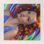 Puzzle Dreamy Girl with Rainbow Lights (Horizontal)
