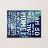 Puzzle Droit d'attraction Manifestation de l'argent Citat (Horizontal)