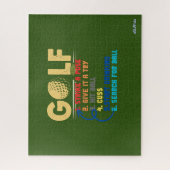 Puzzle drôle 6 marches golf vert (Vertical)