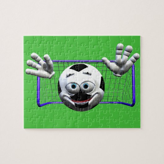 Puzzle Drôle Cartoon Soccer Ball (Horizontal)