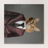 Puzzle Drôle chat en costume (Horizontal)