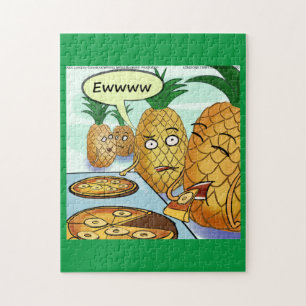 Puzzle Drôle de casse-tête de bande dessinée d'ananas sur