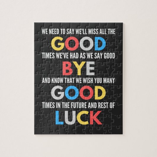 Puzzle Drôle de partir Adieu (Vertical)