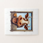 Puzzle drôle de vache pour enfants (Horizontal)