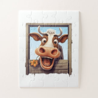 Puzzle drôle de vache pour enfants