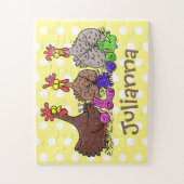 Puzzle Drôle dessin animé de poulets de tricot (Vertical)