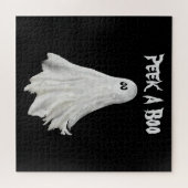 Puzzle Drôle Fantôme D'Halloween Dessin Passé (Horizontal)